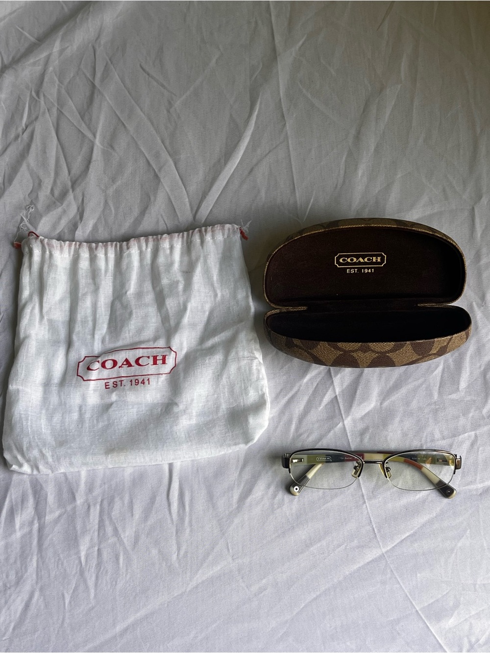 Coach Bettie 9027 Eyeglasses Dark Brown 53-16-135 Frames Case Dust Bag